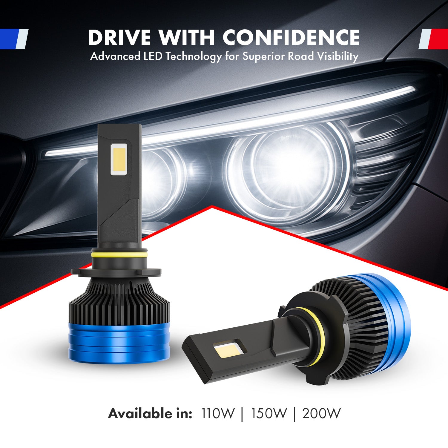 Car LED Headlights 110W Single Beam