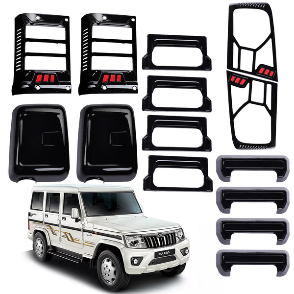 SIPL Black Styling Kit for Bolero 2020 | 5-Piece Applique Set