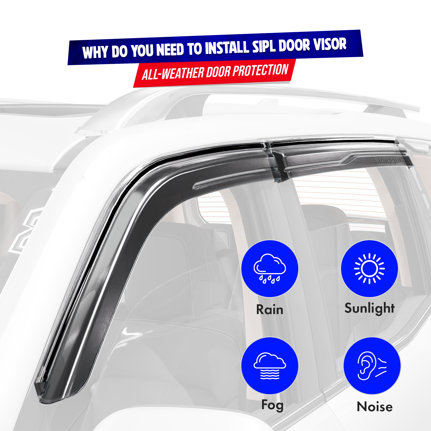 Door Visor Chromeline For Honda Amaze	(2018) Onwards