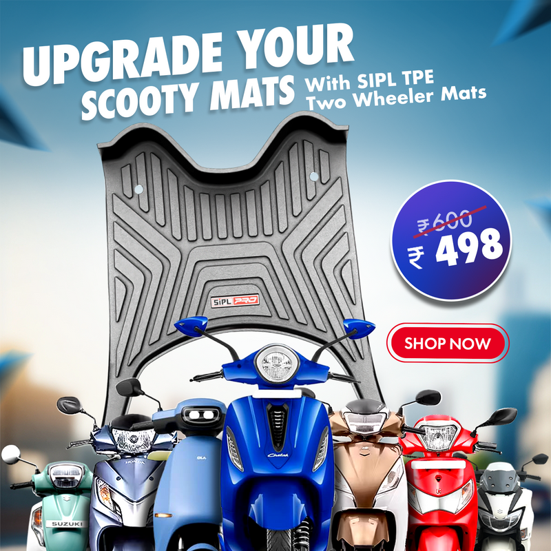 Two Wheeler Floor Mats – Perfect Fit, Anti-Slip & Waterproof