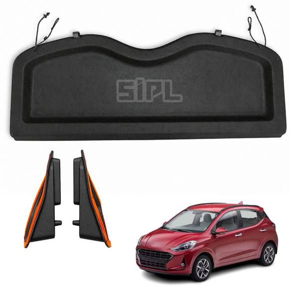 SIPL BPT Car Parcel Tray for Hyundai Grand i10 Nios 2019–Present | Custom Fit With Bracket