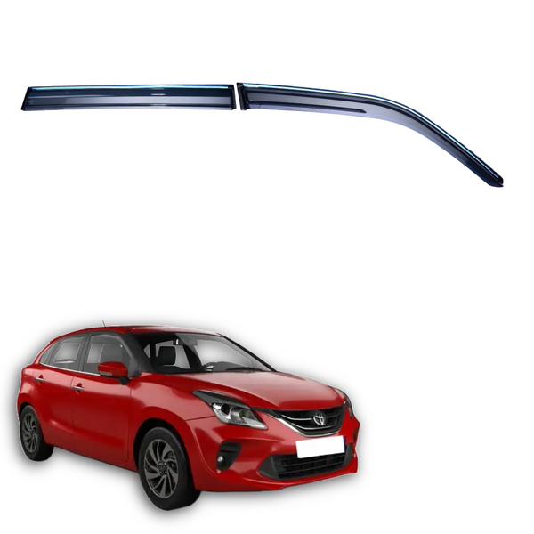 SIPL DRV Door Rain Visor Chromeline For Toyota Glanza (2019) Onwards
