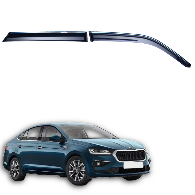  Door Visor Chromeline For skoda SLAVIA