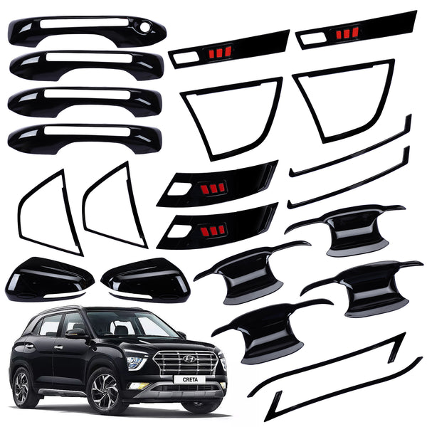 Black Applique Kit for Creta 2020+ Set of 5 Items