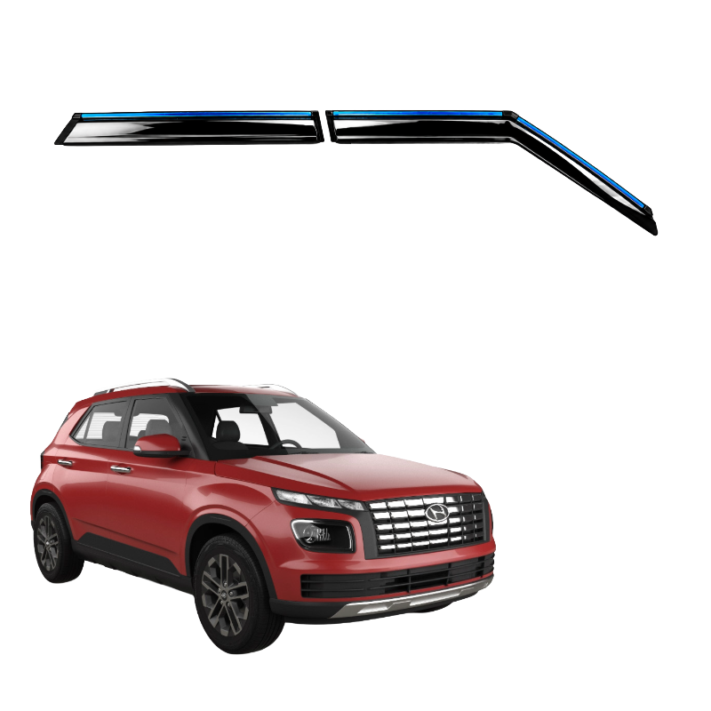 SIPL DRV Door Rain Visor Chromeline for Hyundai Venue 2025