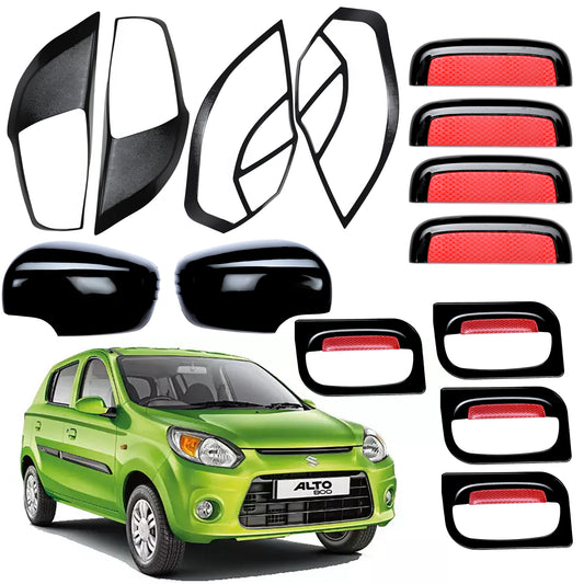 Black Applique Kit for Alto K-10 2014-19 Set of 5 Items