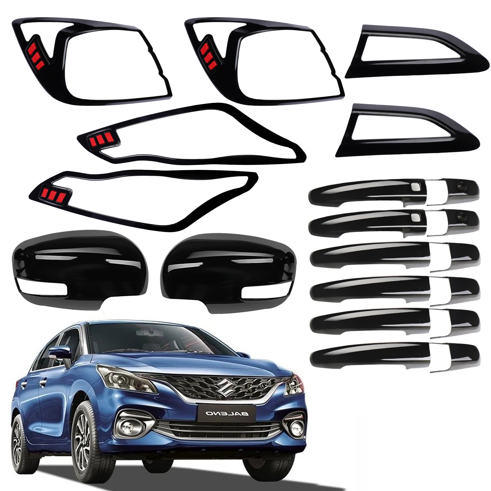 Black Como Kit for Baleno 2022+ Set of 4 Items