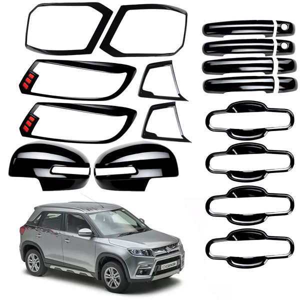 Black Applique Kit for Brezza 2015 Set of 5 Items