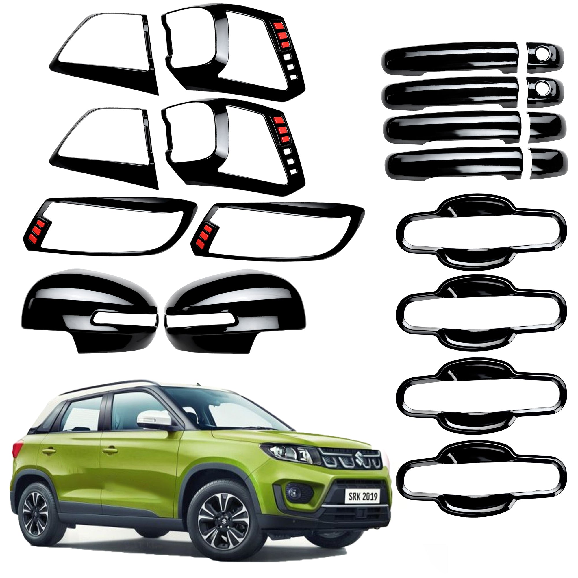 Black Como Kit for Brezza 2020+ Set of 5 Items