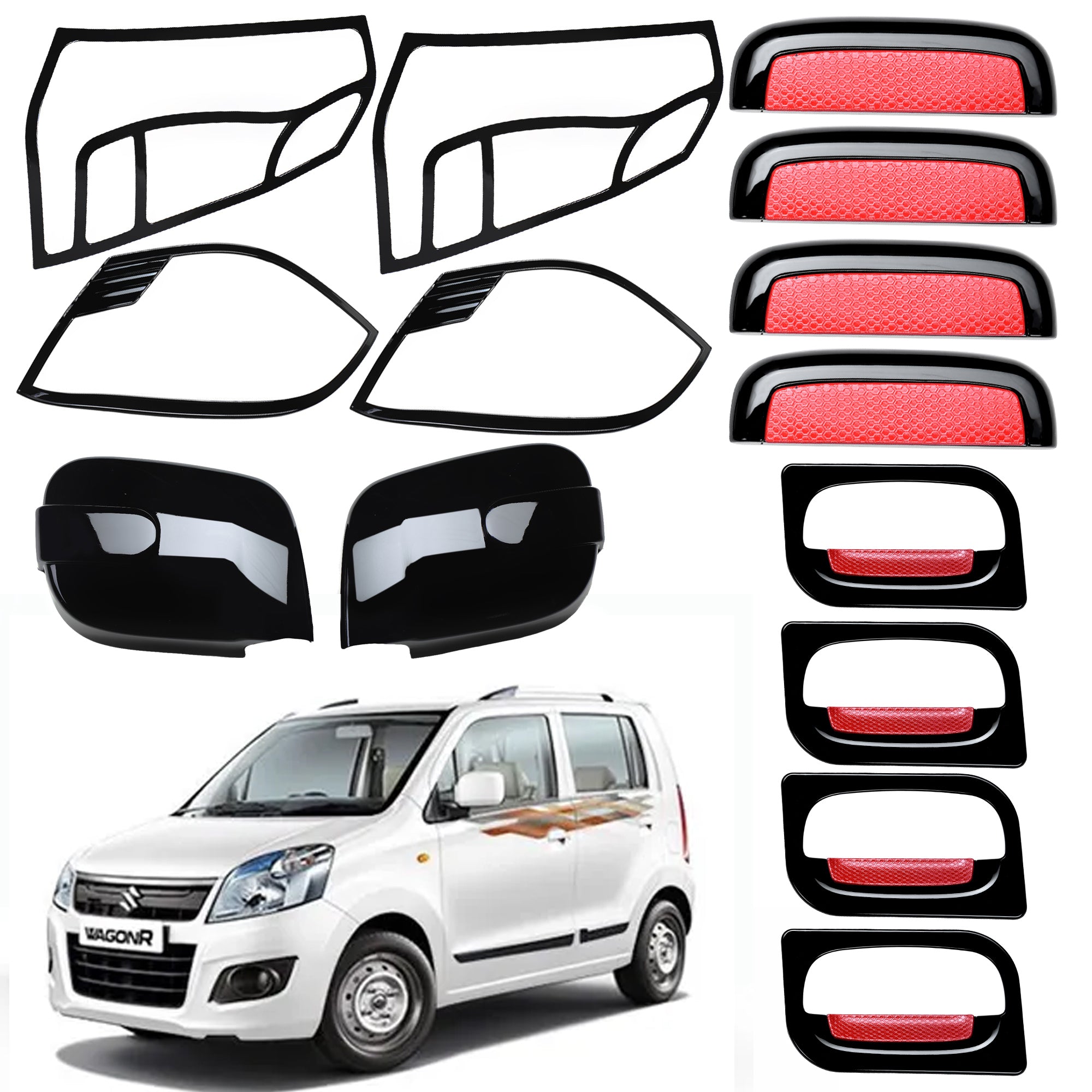 Black Como Kit for Wagon-R 2013 Set of 5 Items