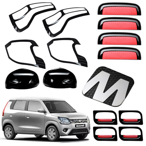 Black Applique Kit for Wagon-R 2019+ Set of 6 Items