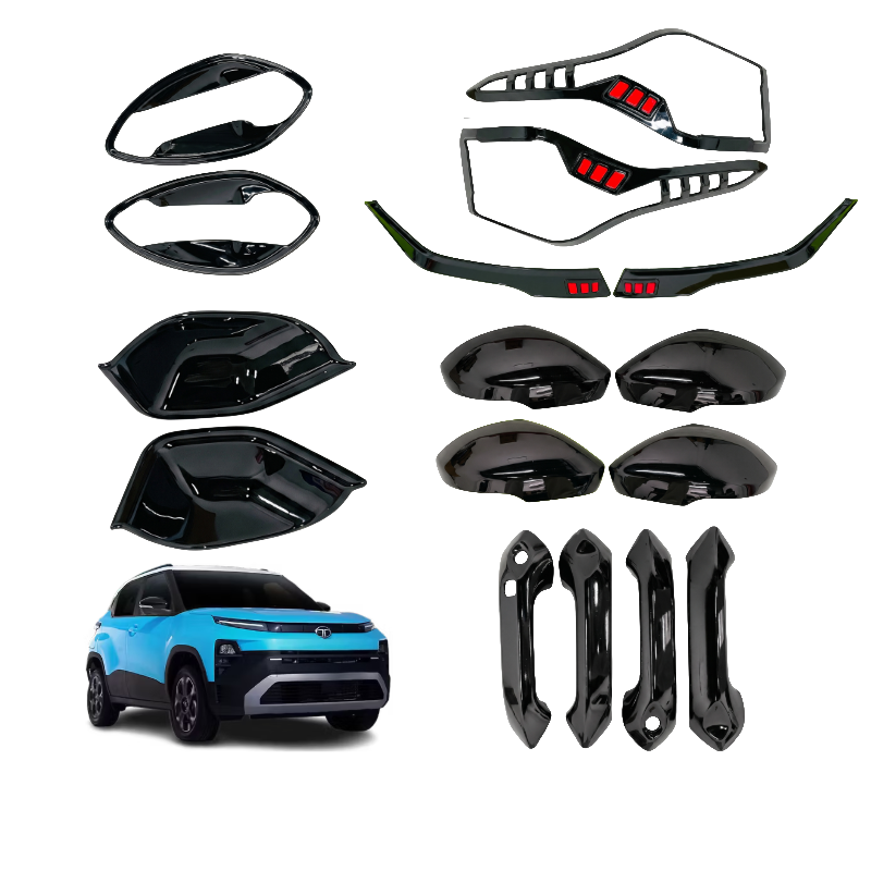 SIPL BSK Black Styling Kits for Altroz | Black Applique Kit Set of 6 Items