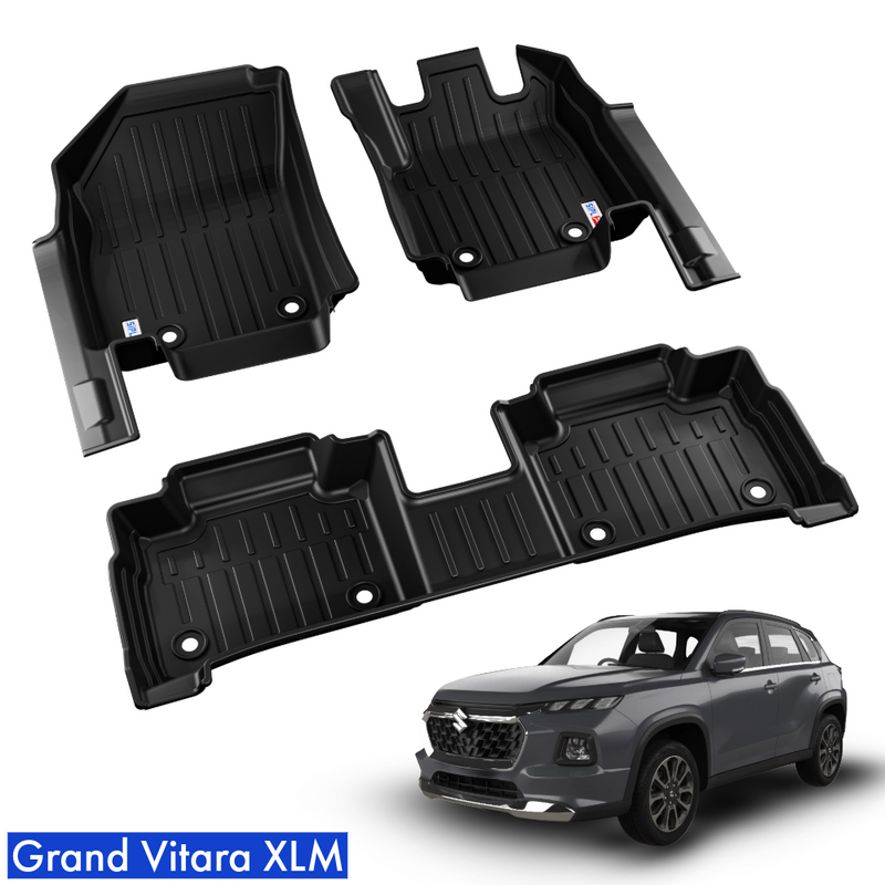 Maruti Suzuki Grand Vitara 2023-Present XLM TPE Floor Mats | 3X Coverage