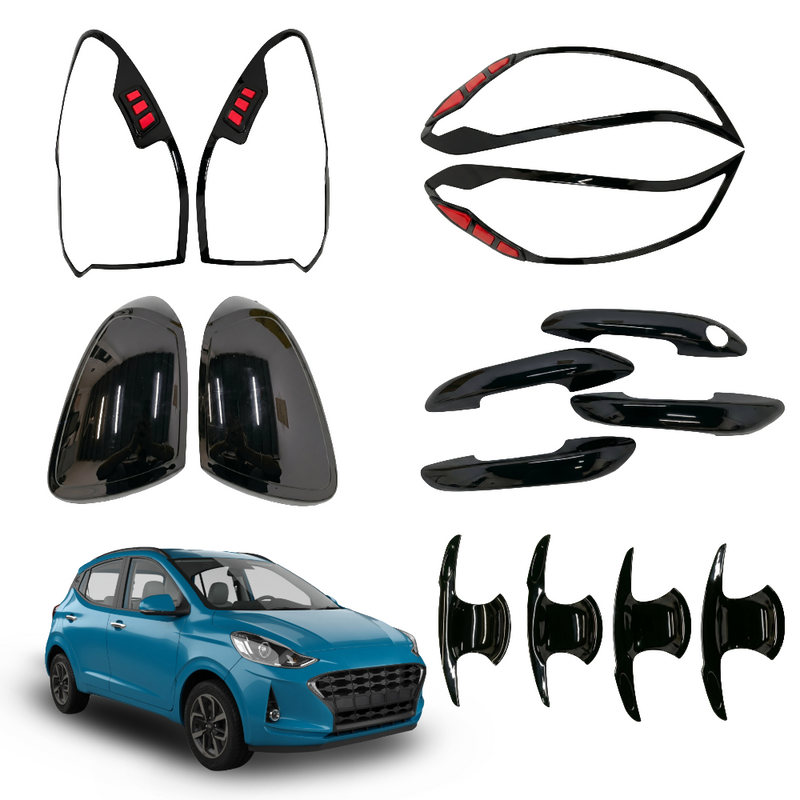 SIPL BSK Black Styling Kit for Hyundai Nios i10 2023 | Premium Car Garnish Kit