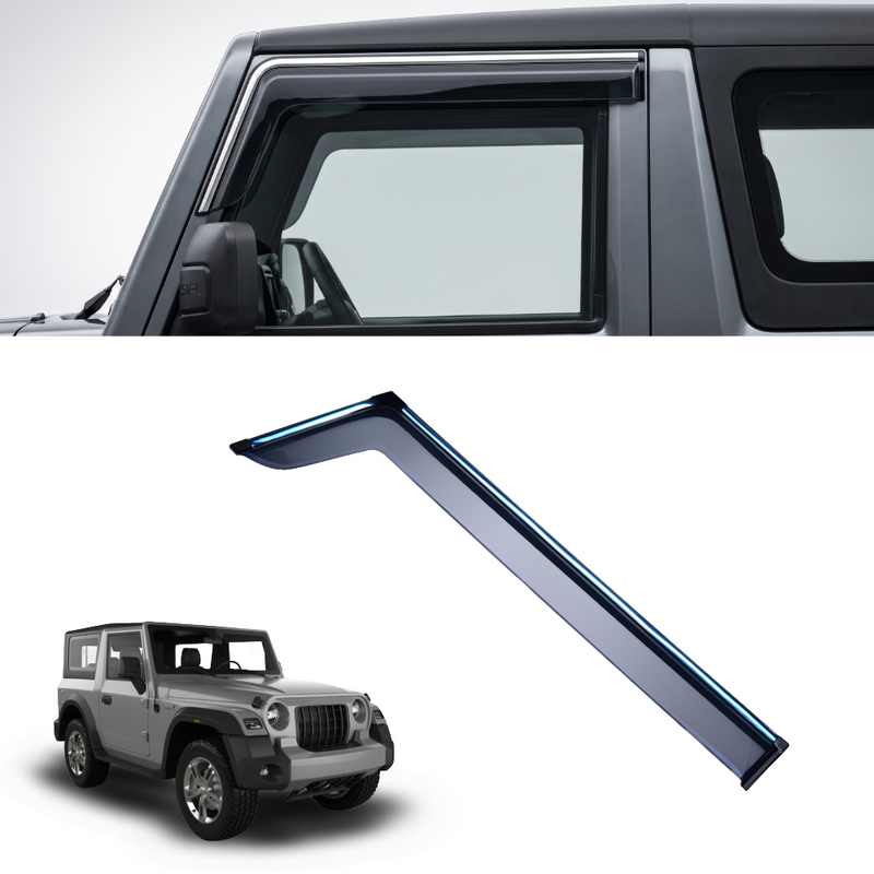 SIPL DRV Door Visor Chromeline for Mahindra Thar 2020 Onwards