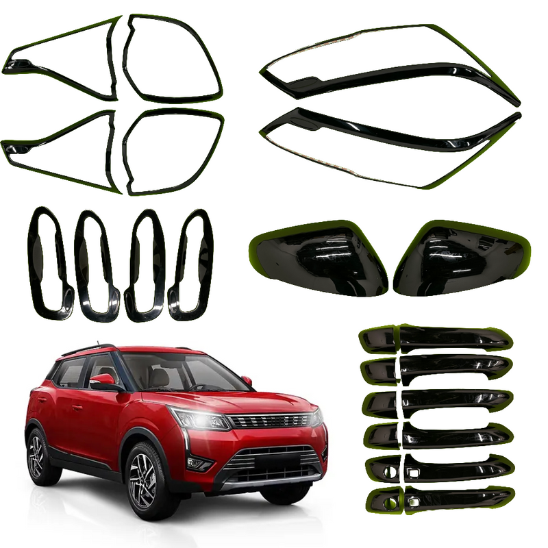 SIPL Car Garnish Kit for Mahindra XUV 300 Black Styling Kit