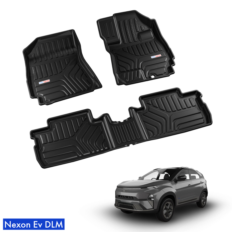 SIPL DLM Car Floor Mats For Tata Nexon EV | Custom Fit 3D Floor Liners
