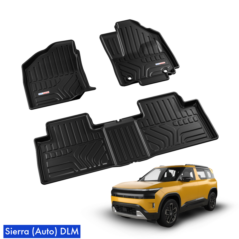 SIPL DLM Car Floor Mats For Tata Sierra (Auto) | Custom Fit 3D Floor Liners
