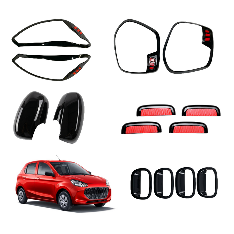 SIPL BSK Black Styling Kit for Suzuki K10 2022 | Premium Car Garnish Kit