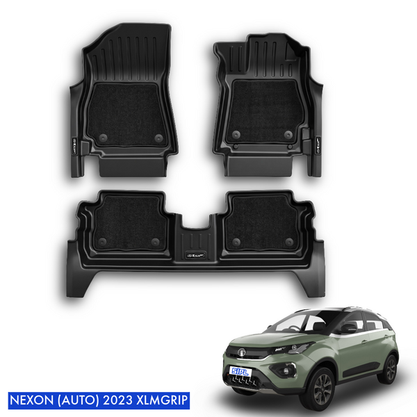 SIPL XLM Grip Car Floor Mats for Tata Nexon Automatic (2023 Onwards)