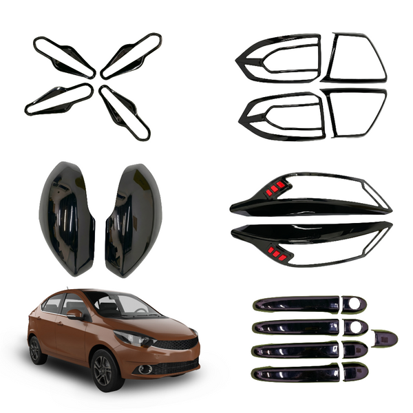 SIPL BSK Black Styling Kit for Tata Tigor 2020 | Premium Car Garnish Kit