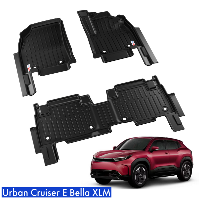 Toyota Urban Cruiser Hyryder E Bella XLM TPE Floor Mats | 3X Coverage
