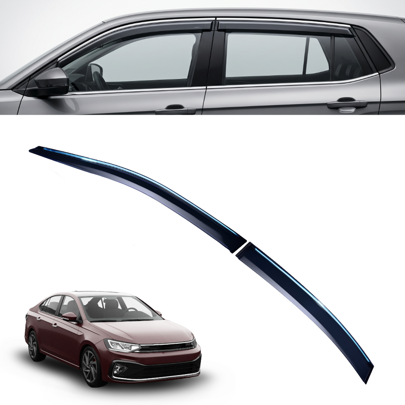 SIPL DRV Door Visor Chromeline for Volkswagen Virtus 2022 Onwards